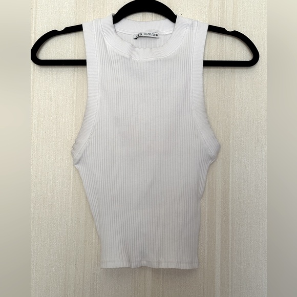 Zara white Crop Top - Picture 1 of 3